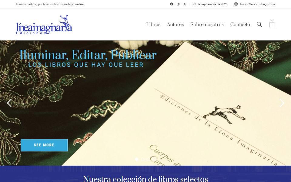 Captura del sitio de Línea Imaginaria