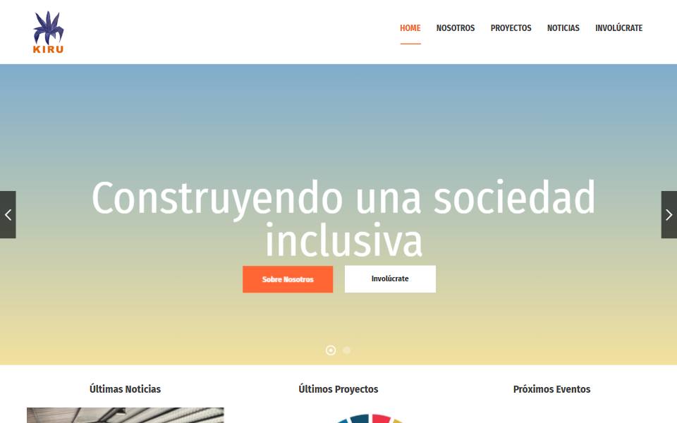 Captura del sitio de Fundación Kiru